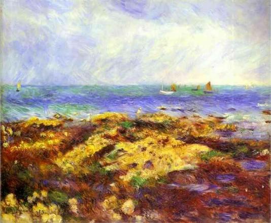 Ebbing Tide at Yport - 1883 - Pierre-Auguste Renoir painting on canvas